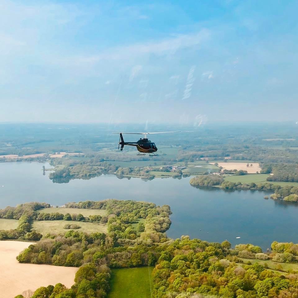 Helicopter over Water