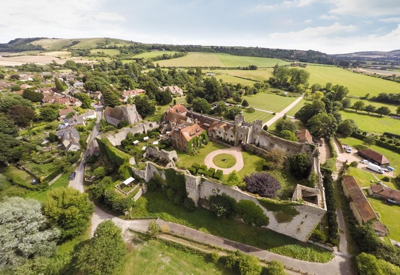 Amberley Castle, Sussex, Arial view